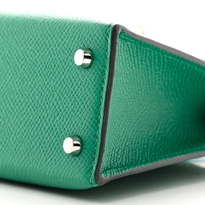 Hermes Epsom Mini Kelly Sellier 20 Vert Vertigo 10 of 10