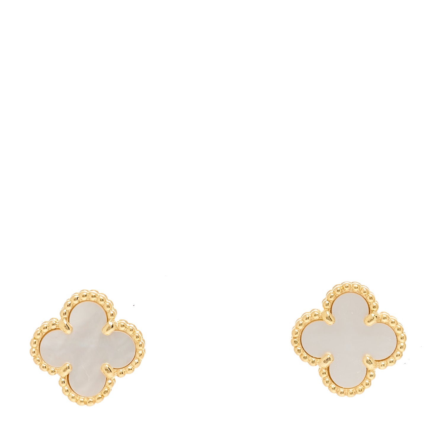 18K Yellow Gold Mother of Pearl Sweet Alhambra Earrings