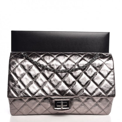 Chanel Metallic Calfskin Quilted 2.55 Reissue 227 Flap Silver 8 of 8