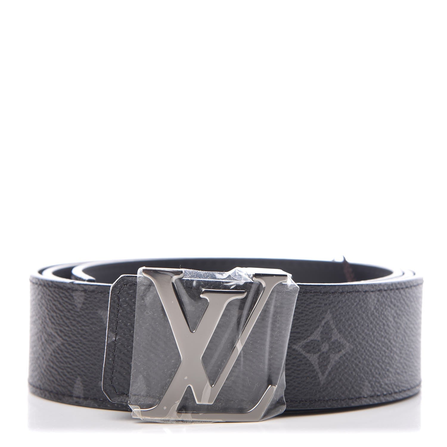 Louis Vuitton Monogram Eclipse Taigarama 40mm LV Initiales Reversible Belt 100 40 Black 1 of 8