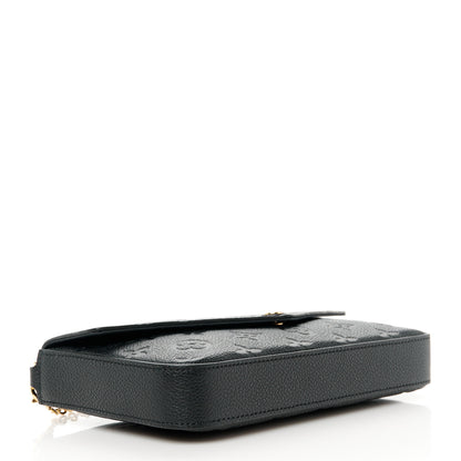 Louis Vuitton Empreinte Pochette Felicie Chain Wallet Black 4 of 10