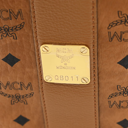 MCM Visetos Medium Liz Reversible Shopper Tote Cognac 10 of 16