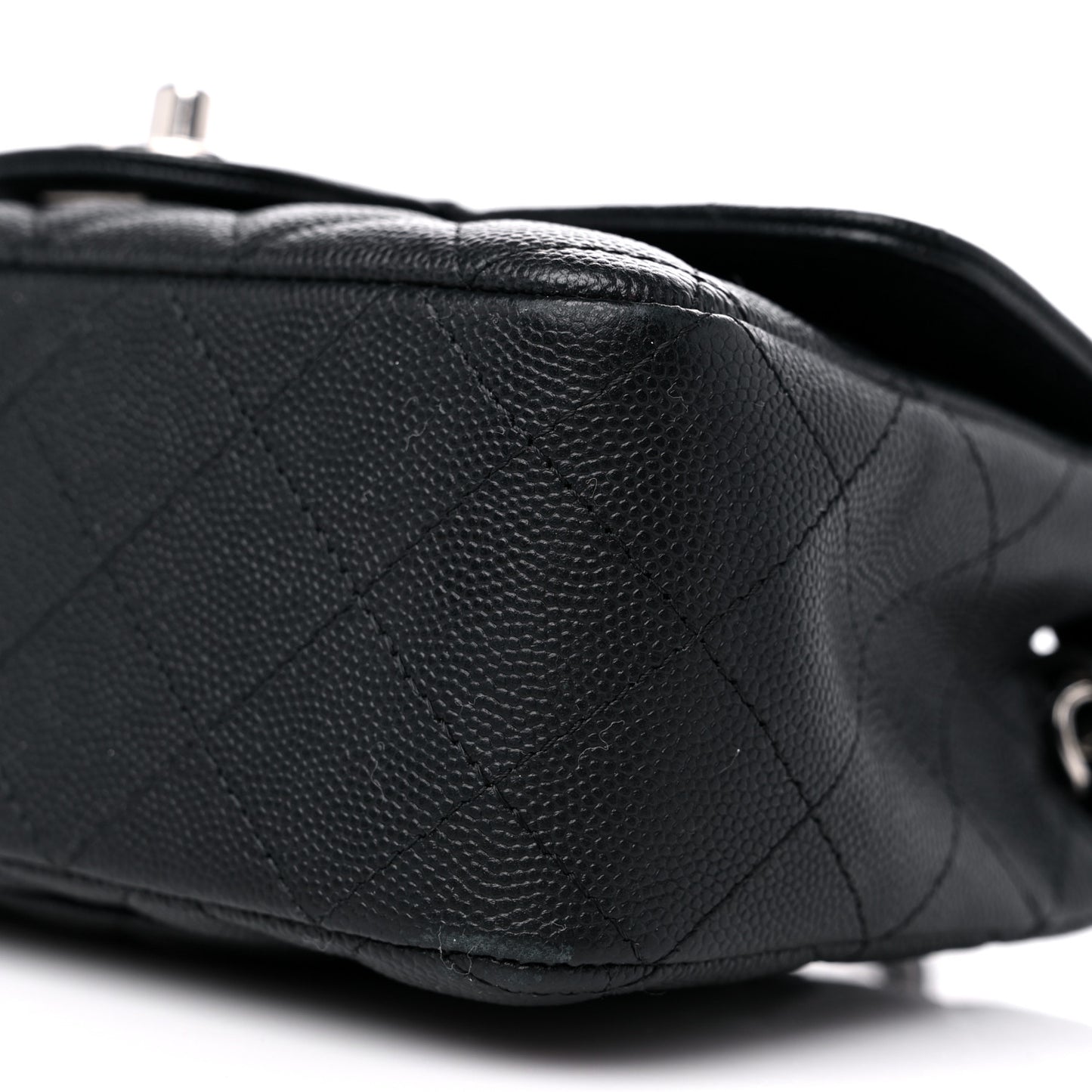 Caviar Quilted Mini Rectangular Flap Black