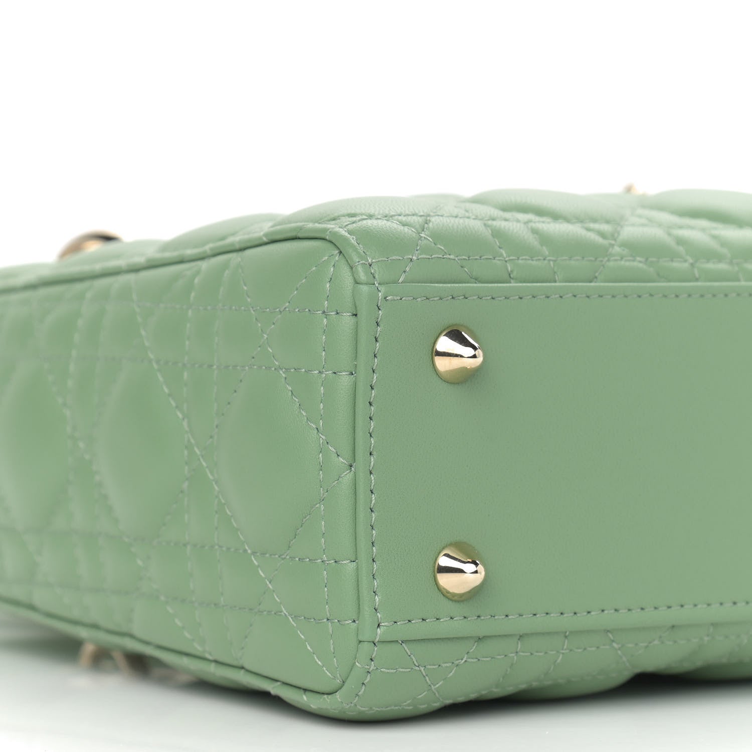 Christian Dior Lambskin Cannage Small My ABCDior Lady Dior Green 8 of 9