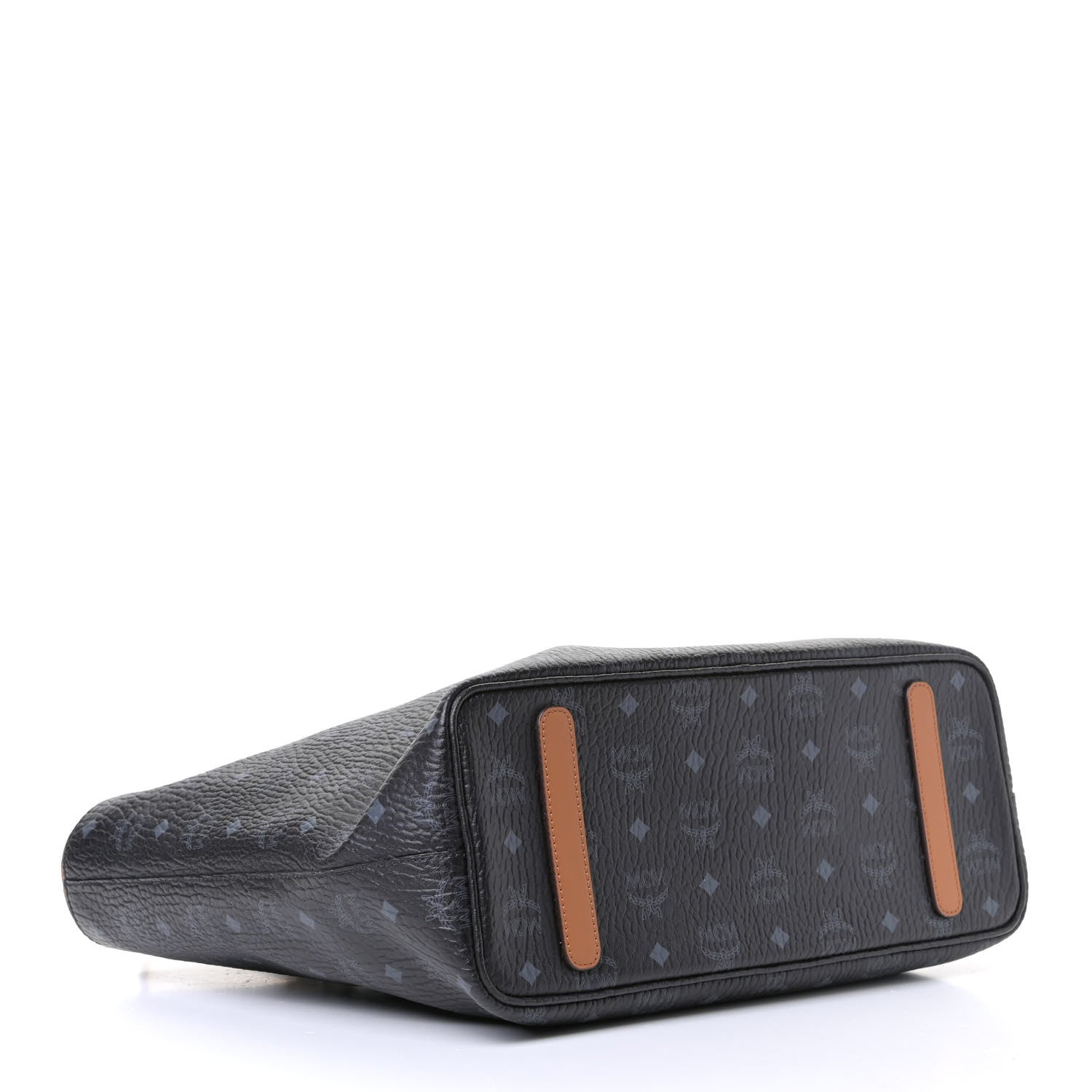 MCM Visetos Medium Anya Shopper Tote Black 3 of 5