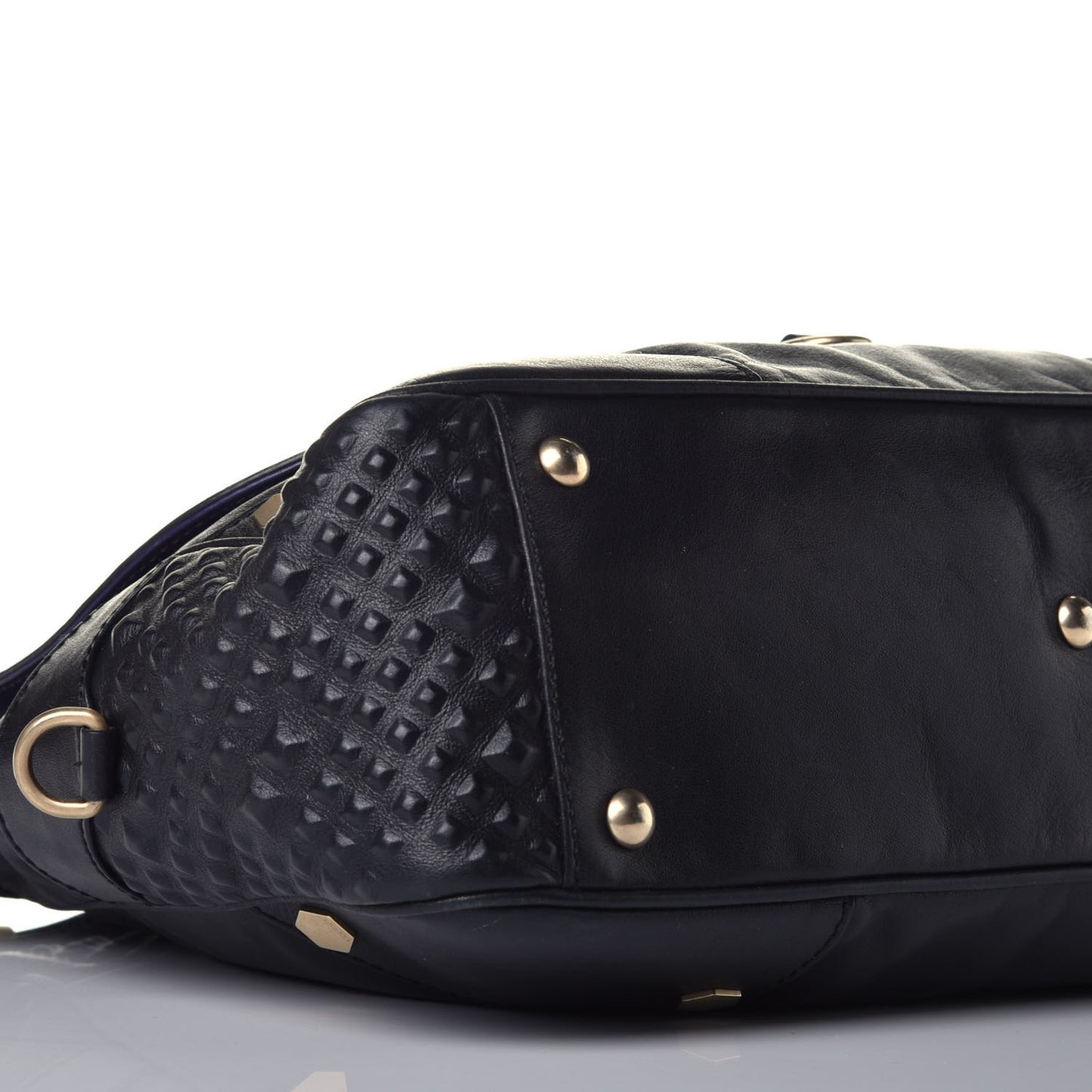Calfskin Embossed Medusa Flap Hobo Black