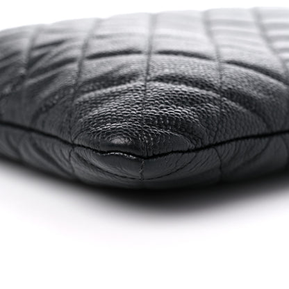 Chanel Caviar Quilted Large Cosmetic Case Black 8 of 9