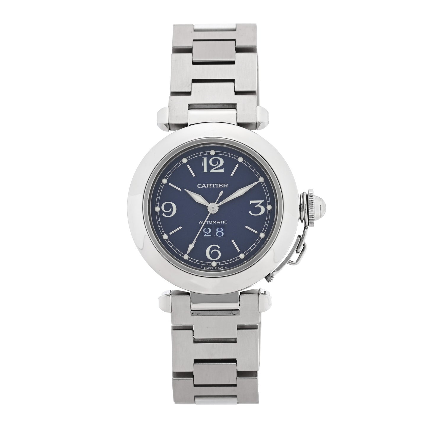 Stainless Steel 35mm Pasha C Big Date Automatic Watch Blue