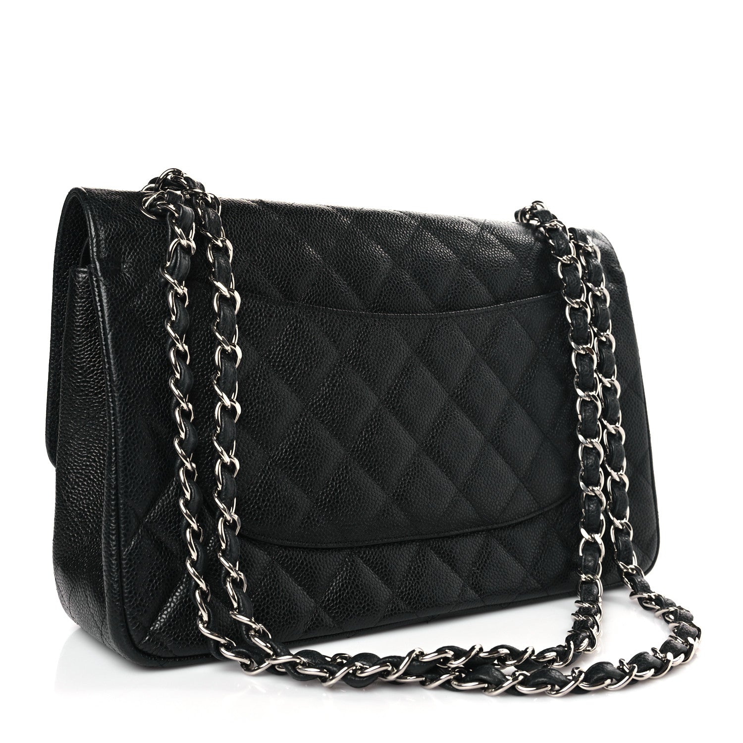 Chanel Caviar Quilted Jumbo Double Flap Black 3 of 9