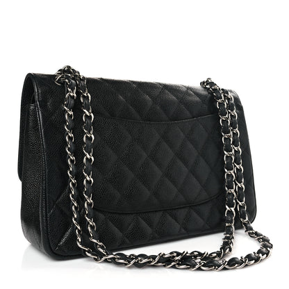 Chanel Caviar Quilted Jumbo Double Flap Black 3 of 9