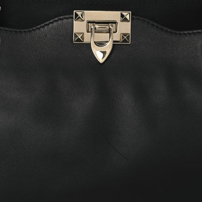 Valentino Garavani Vitello Medium Rockstud Tote Black 7 of 13