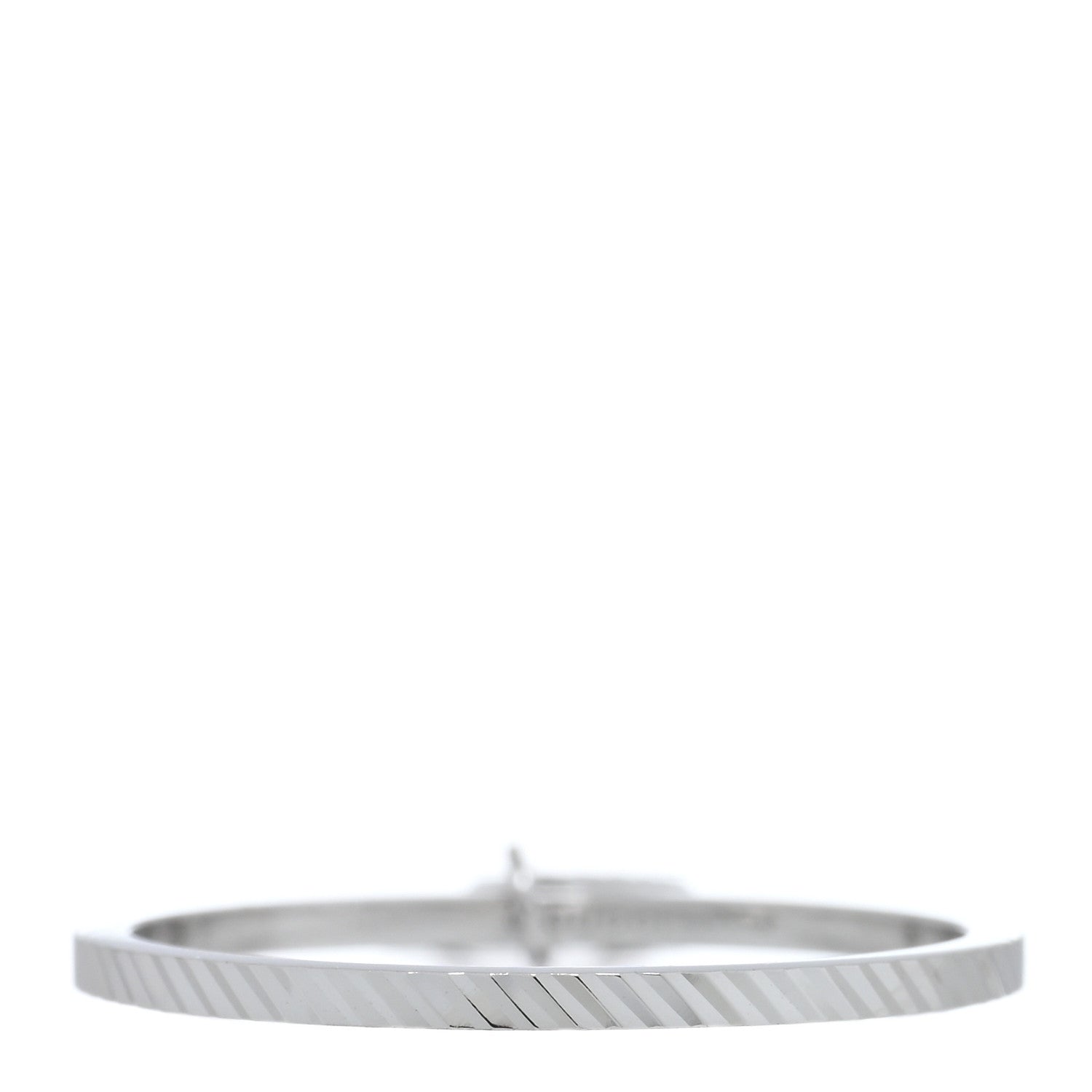 Gucci 18K White Gold Running G Charm Ring 53 6.5 3 of 5