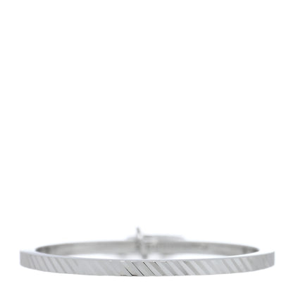 Gucci 18K White Gold Running G Charm Ring 53 6.5 3 of 5