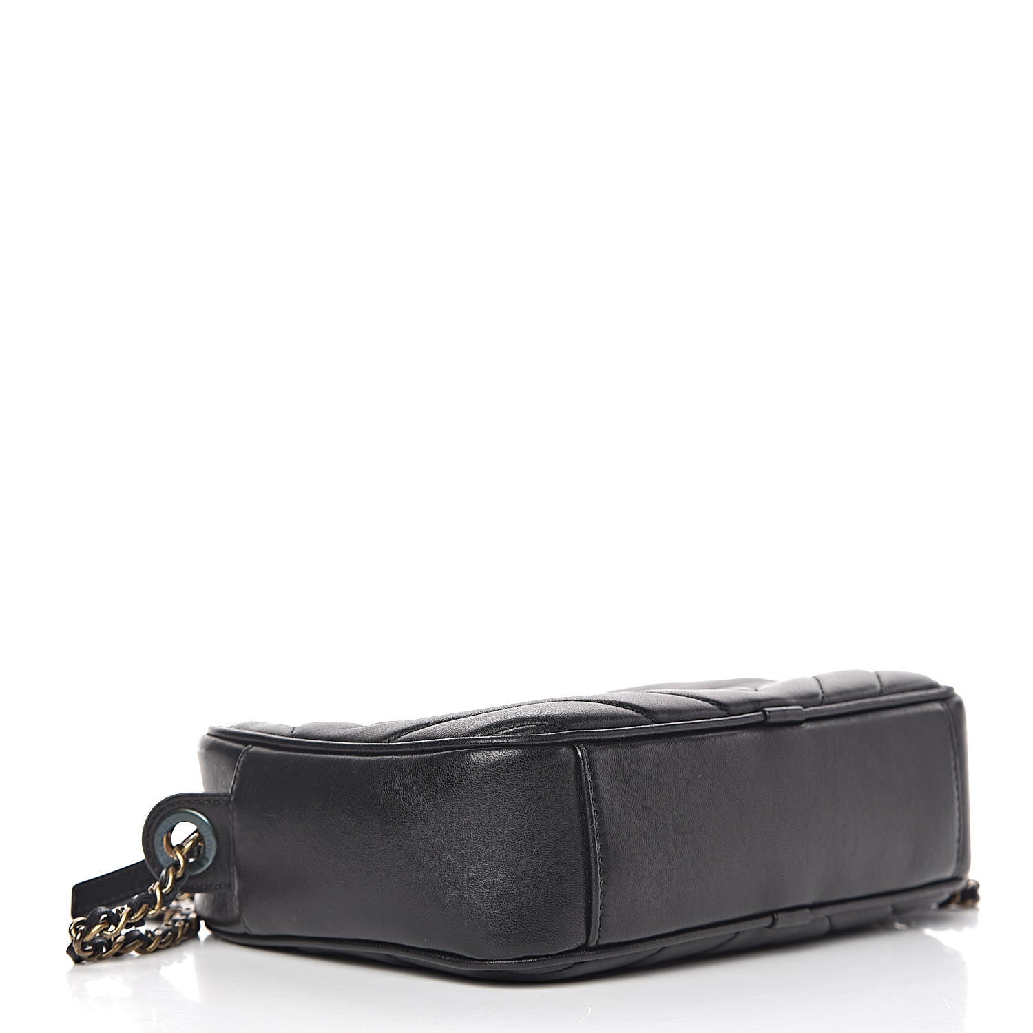 Chanel Lambskin Chevron Quilted Pyramid CC Camera Case Black 4 of 15
