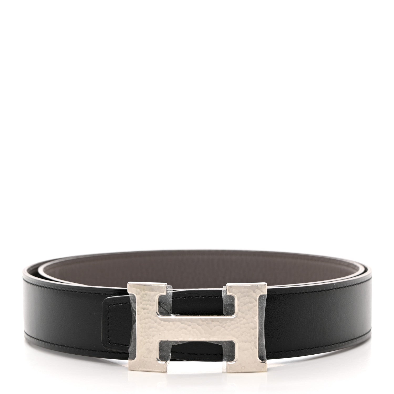 Hermes Box Togo 32mm Martelee H Belt 90 Black Etain 2 of 7