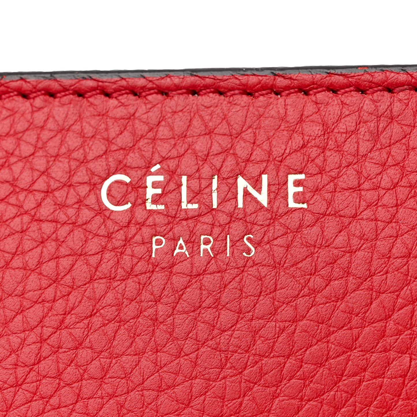 Drummed Calfskin Mini Luggage Coquelicot