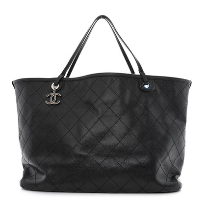 Chanel Grained Calfskin Large Shopping Fever Tote Black 1 of 16