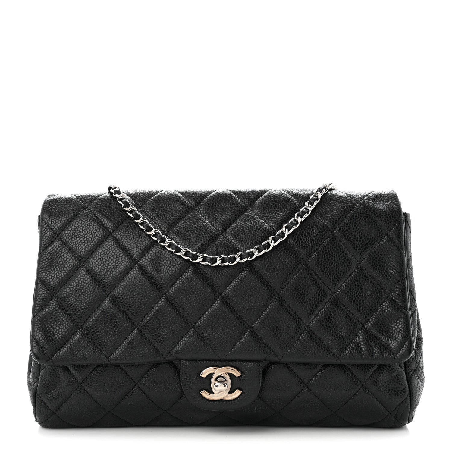 Chanel Caviar Quilted Clutch With Chain Flap Black 1 of 10