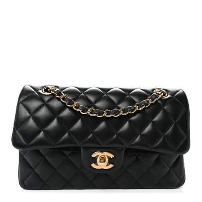 Chanel Lambskin Quilted Small Double Flap Black 1 of 10