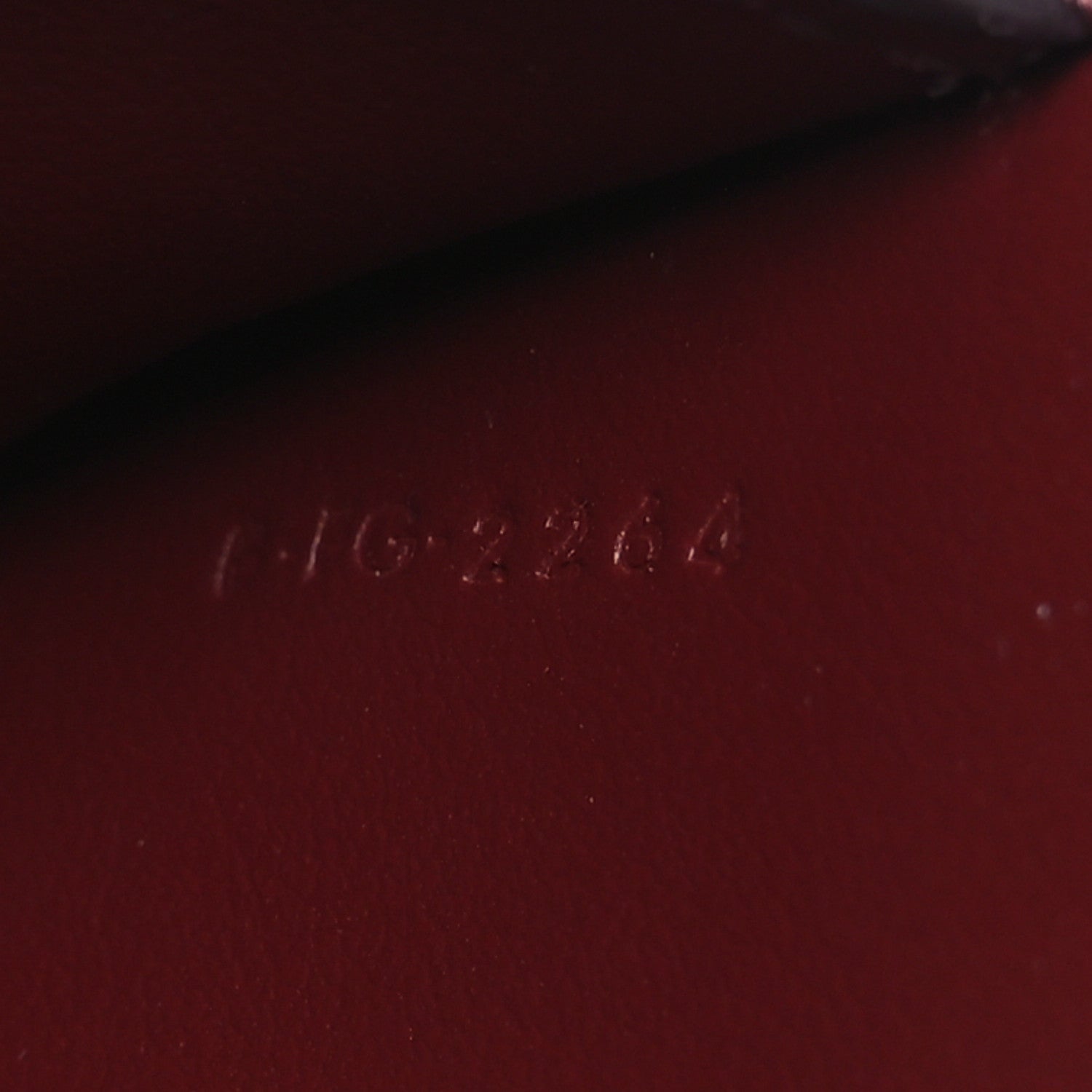 Celine Shiny Calfskin Small Triomphe Wallet Deep Burgundy 9 of 11