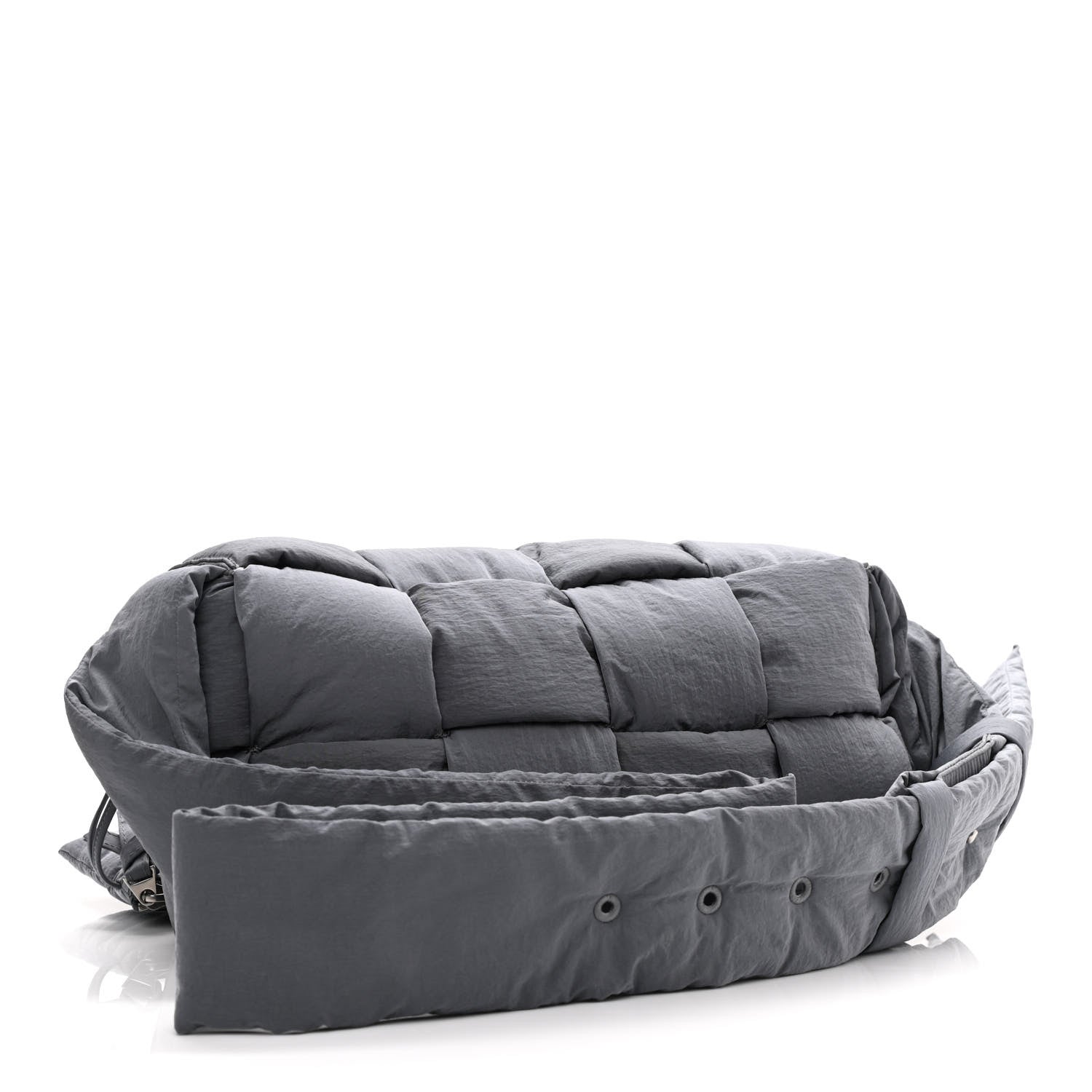 Bottega Veneta Nylon Intrecciato Padded Tech Cassette Bag Thunder 4 of 14