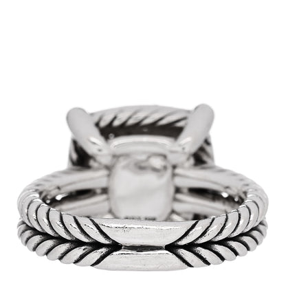 David Yurman Sterling Silver Diamond 14mm Chatelaine Pave Ring 54 7 4 of 5