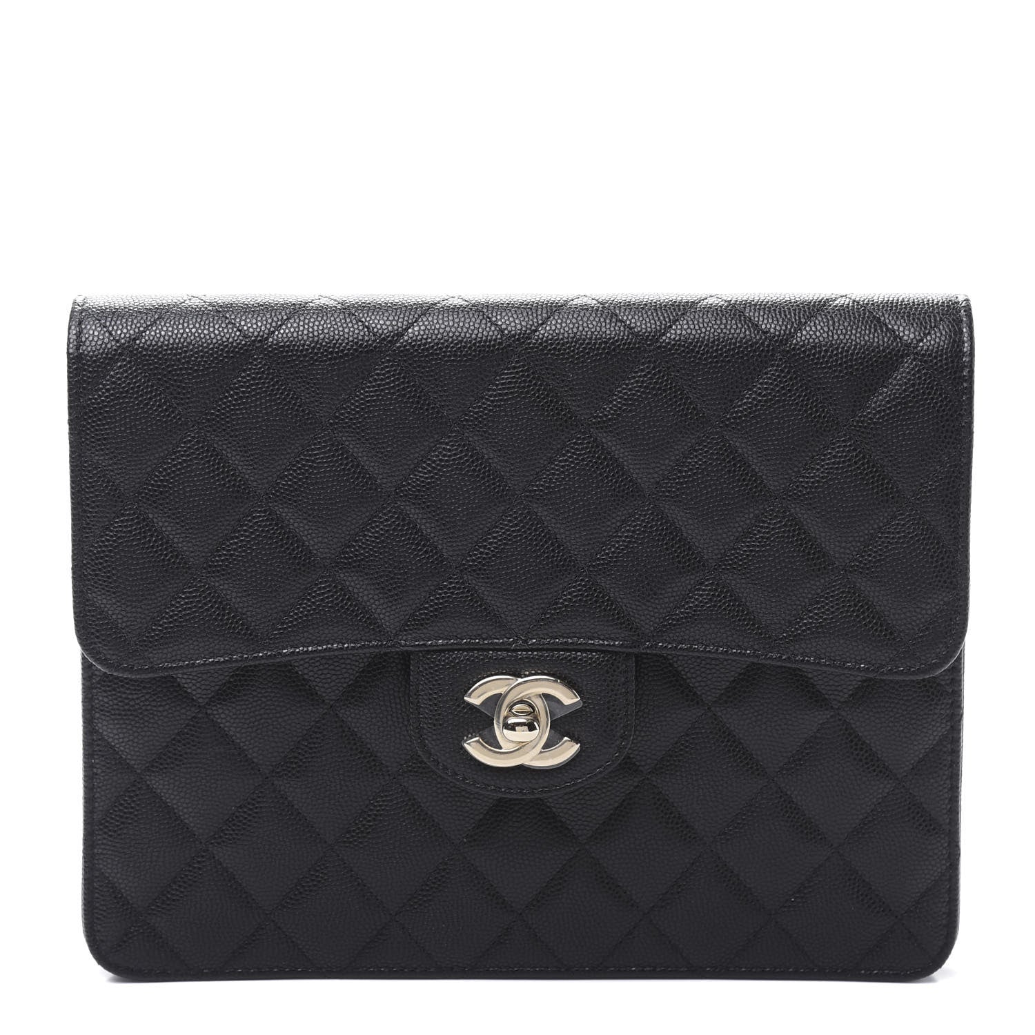 Chanel Caviar Quilted Square Flap Clutch Black 1 of 11