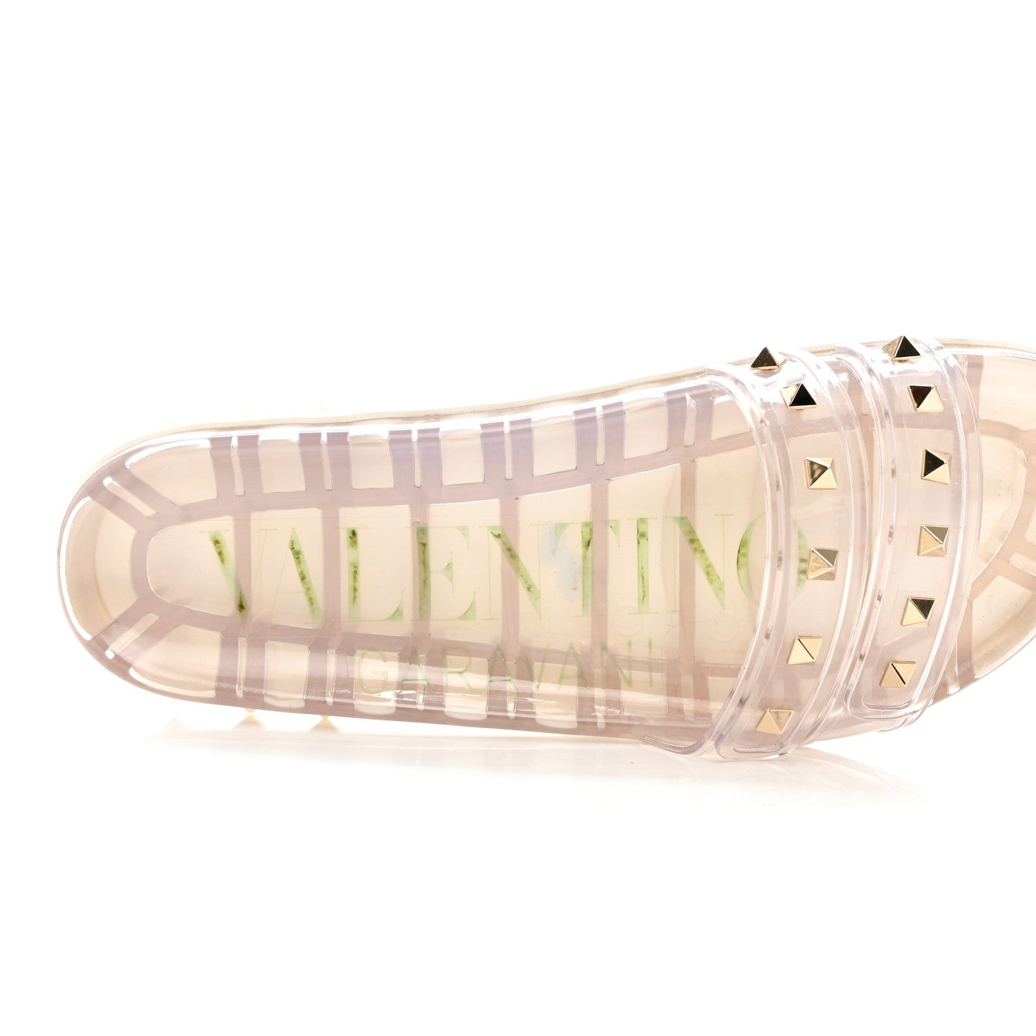 Valentino Garavani PVC Jelly Rockstud Slide Sandals 41 Clear 6 of 7