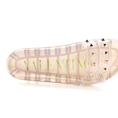 Valentino Garavani PVC Jelly Rockstud Slide Sandals 41 Clear 6 of 7