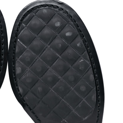 Chanel Crumpled Calfskin Lace Up Short Boots 39 Black 9 of 13