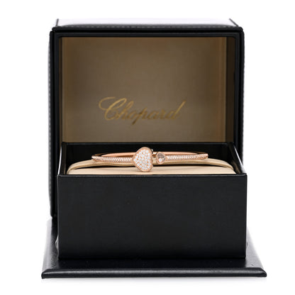 Chopard 18K Rose Gold Diamond Happy Hearts Pave Bangle Bracelet 4 of 4