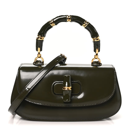 Gucci Shiny Polished Calfskin Medium Bamboo Luscious Green 1 of 10
