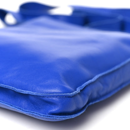 Hermes Lambskin Clou De Selle Pouch Bleu Electrique 10 of 11