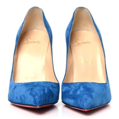 Christian Louboutin Veau Velours Pigalle Follies 100 Pumps 39 Positano 3 of 10