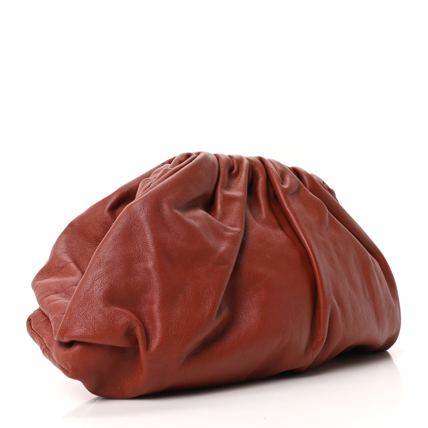 Smooth Butter Calf The Pouch Oversized Clutch Rust