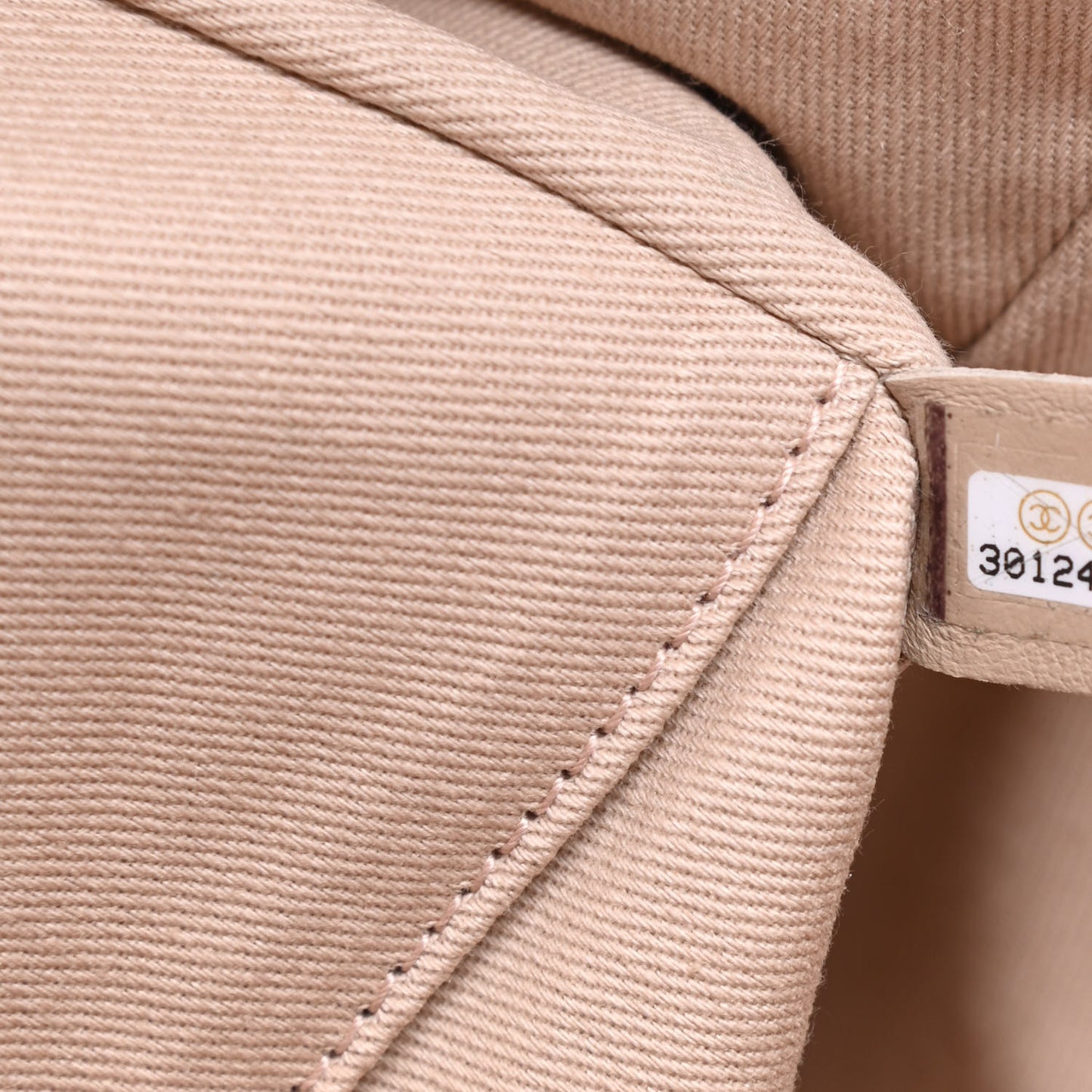 Mixed Fibers Calfskin Small Deauville Tote Beige