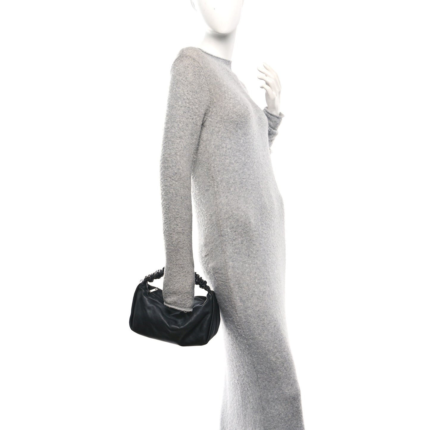 Lambskin Mini Scrunchie Bag Black
