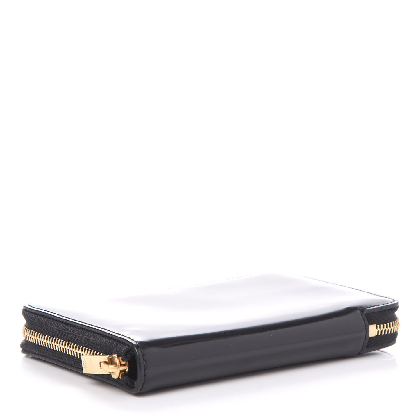 Spazzolato Calfskin Zip Around Multifunction Wallet Black
