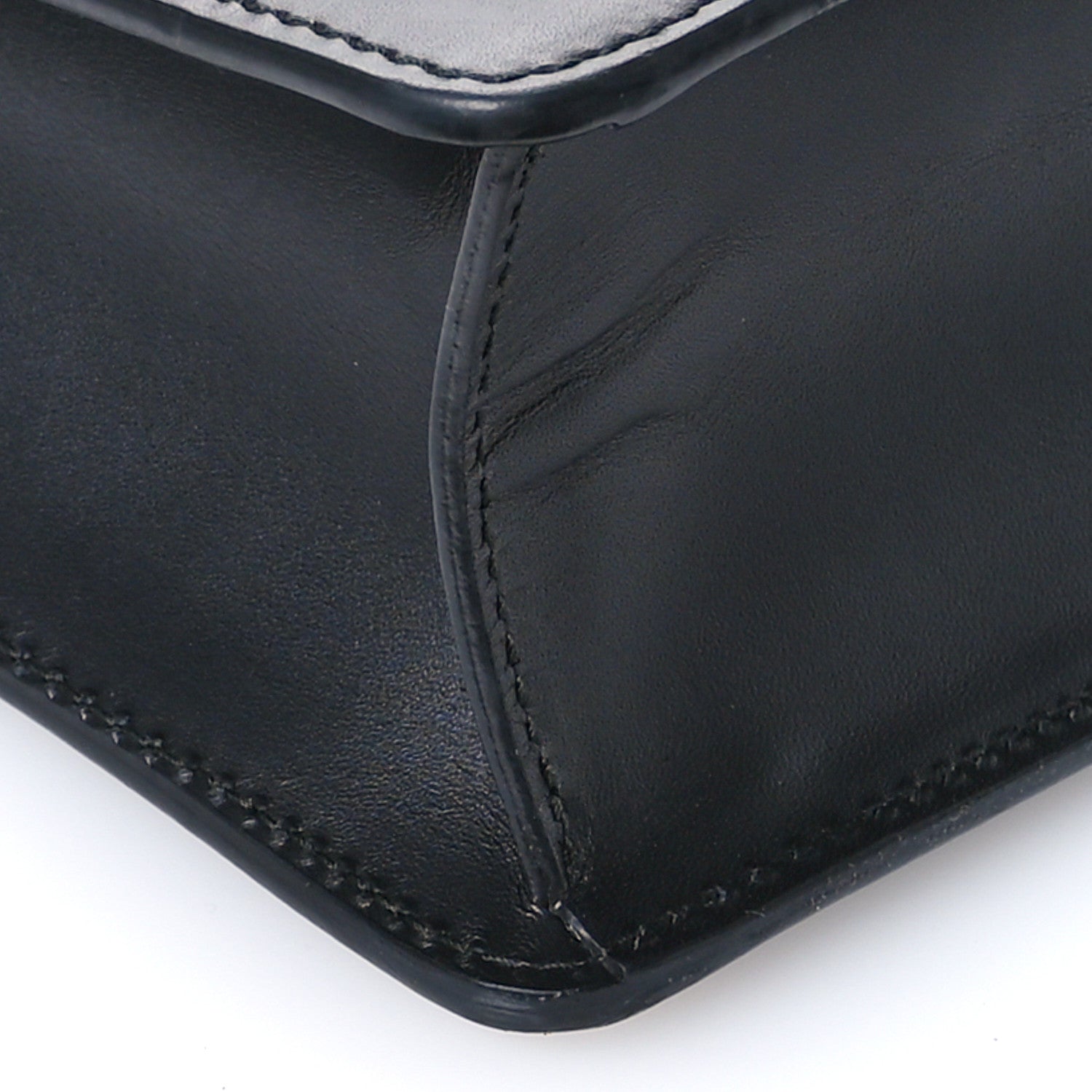 Gucci Calfskin Mini Sylvie Chain Shoulder Bag Black 9 of 10