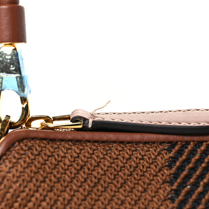 Burberry Canvas Calfskin Check Knitted Small Olympia Birch Brown 9 of 9