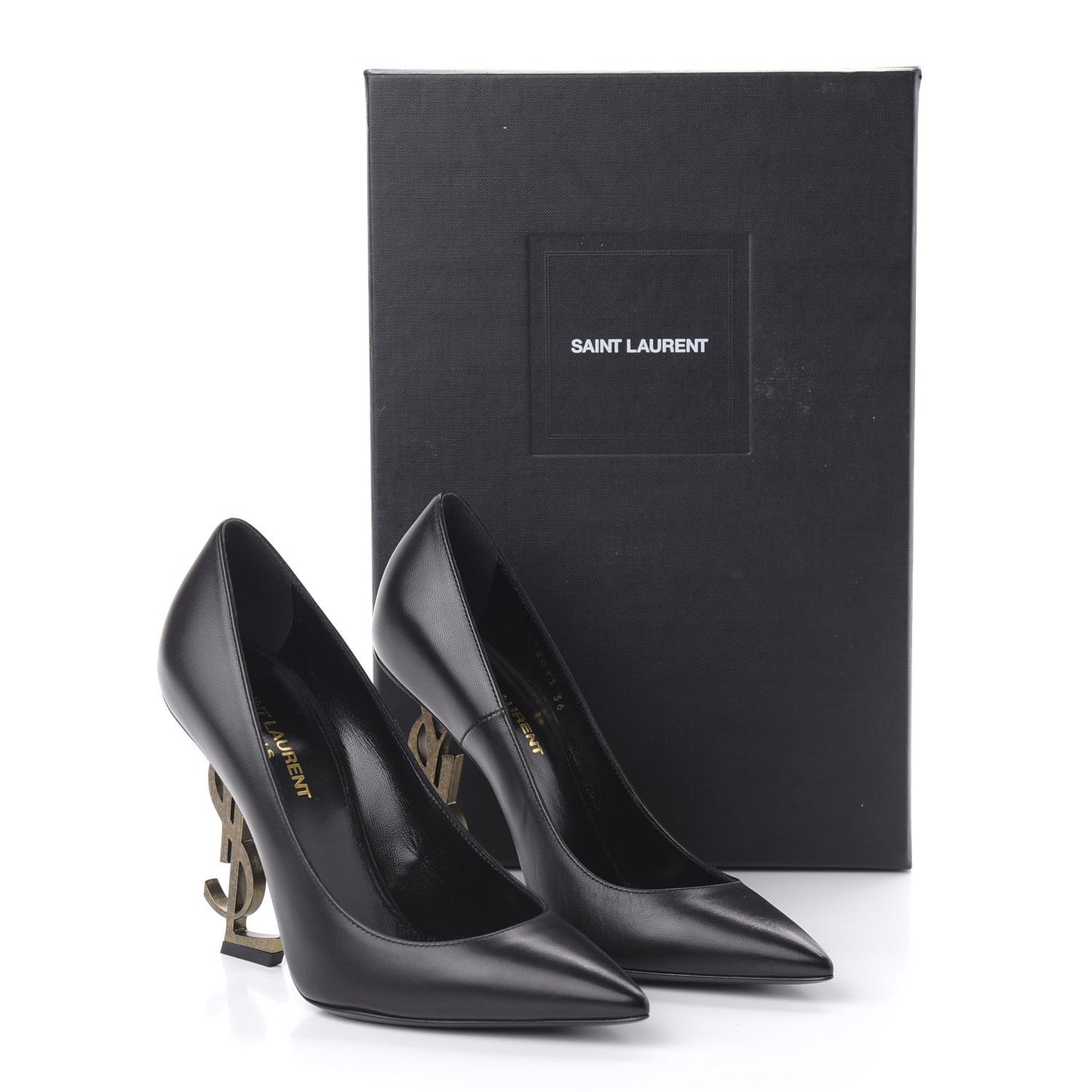 Calfskin Opyum 110 Pumps 36 Black Gold