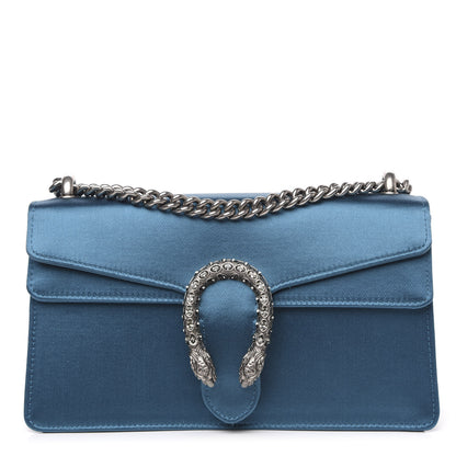 Gucci Satin Silk Crystal Small Dionysus Shoulder Bag Turchese Black Diamond 1 of 14