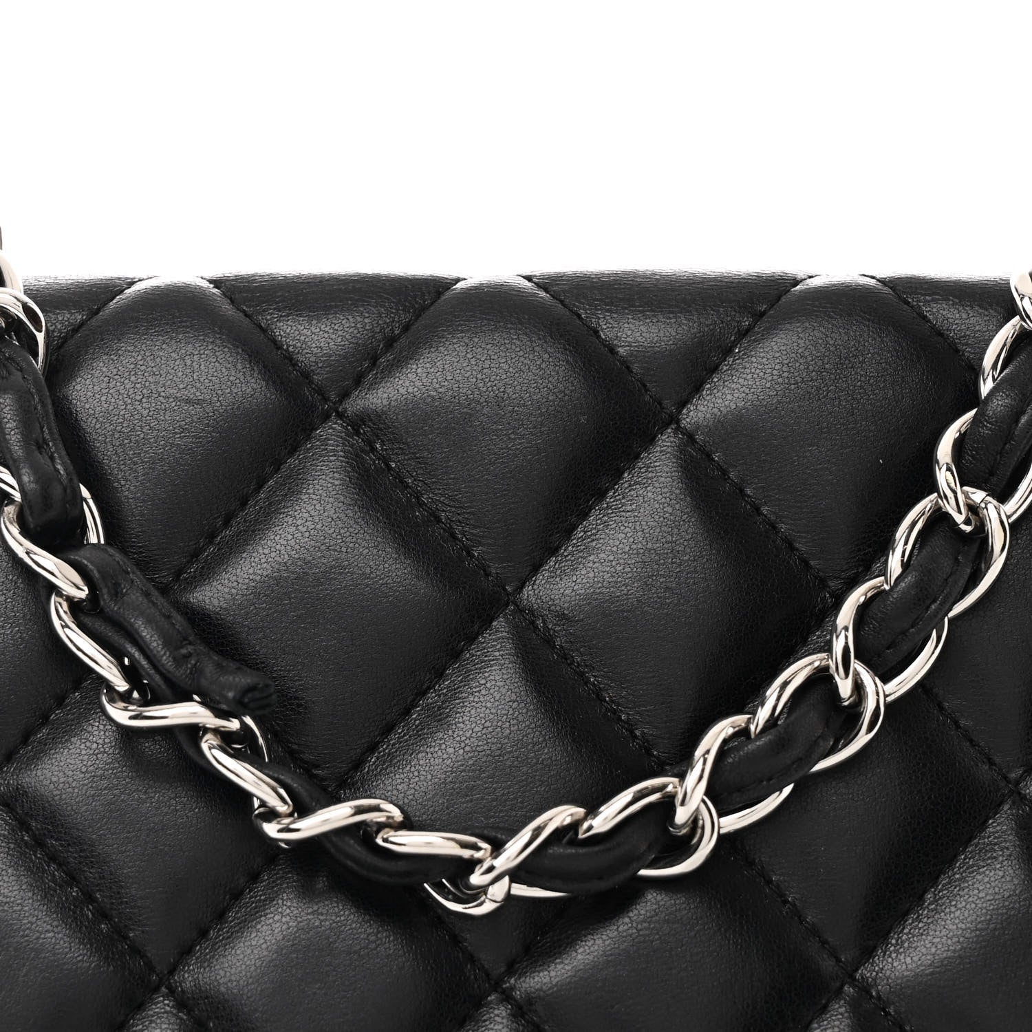 Chanel Lambskin Quilted Jumbo Single Flap Black 8 of 11