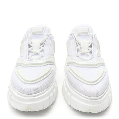 Prada Rubber Technical Knit Fabric Triangle Logo Evolution 55mm Sneakers 39 White 2 of 11