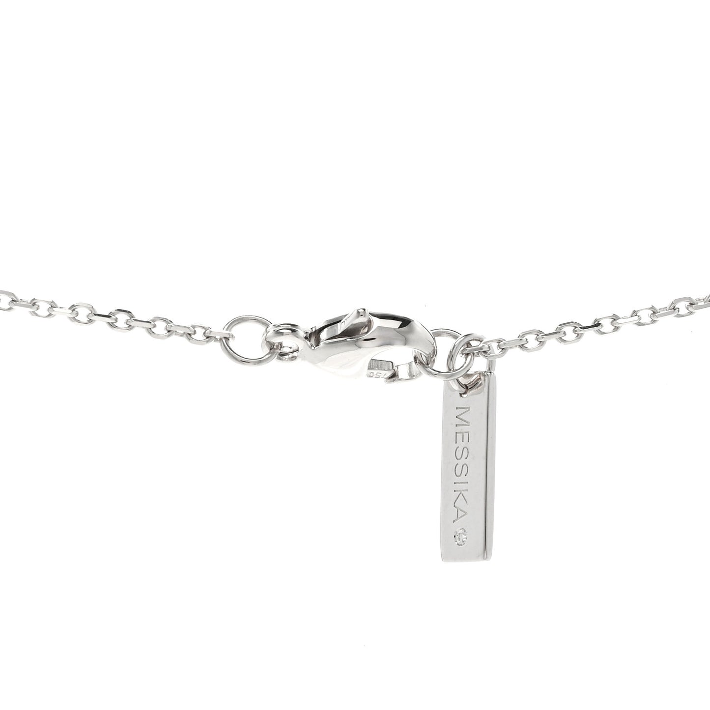 18K White Gold Diamond Baby Move Necklace