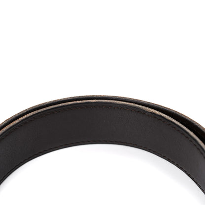 Hermes Box Togo 32mm H Belt 90 Black Orange 11 of 18