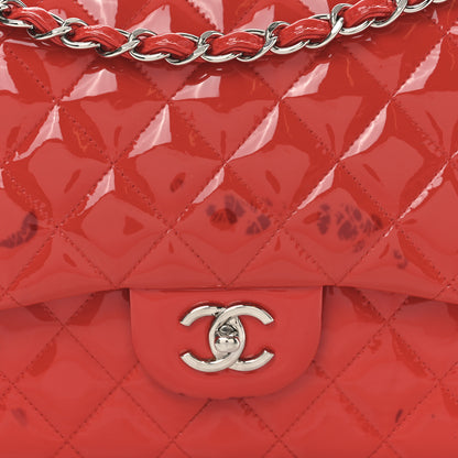 Chanel Patent Calfskin Quilted Medium Double Flap Red 8 of 10