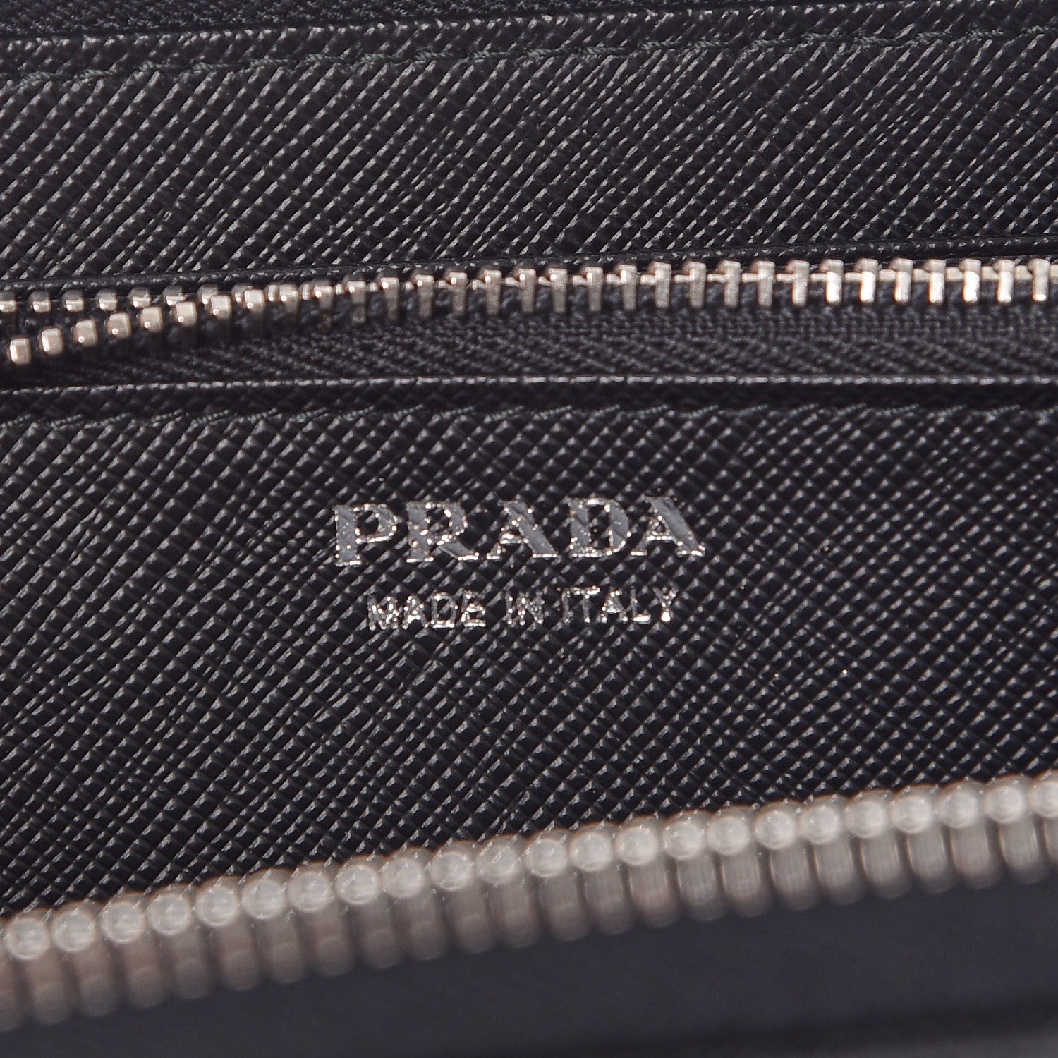 Prada Saffiano Zip Around Wallet Nero Black 6 of 8