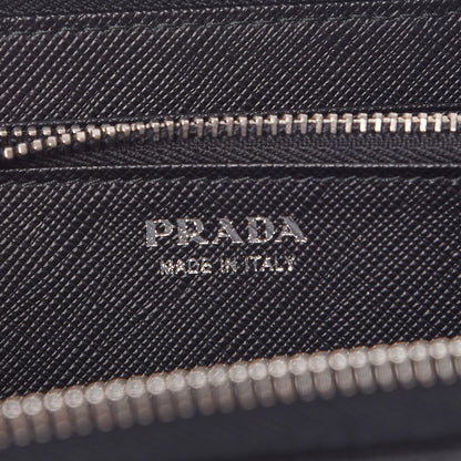 Prada Saffiano Zip Around Wallet Nero Black 6 of 8