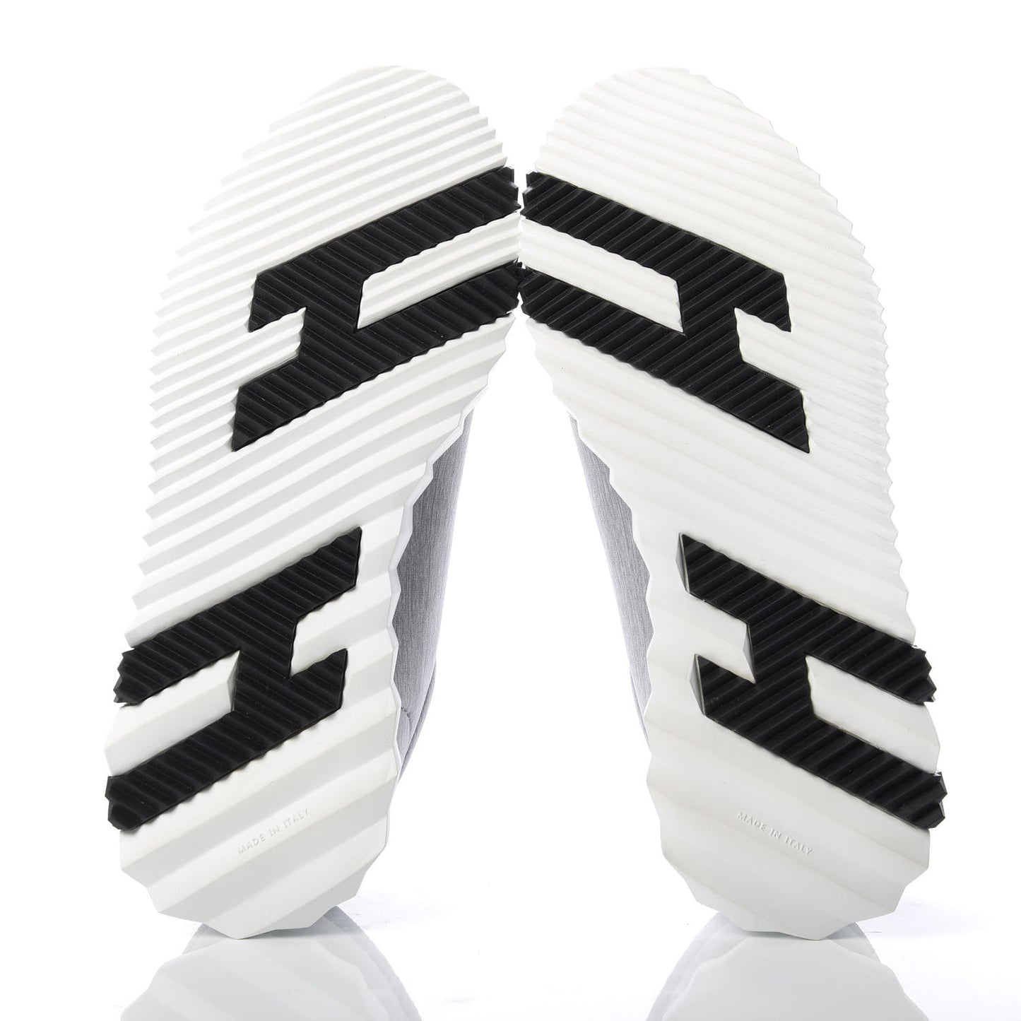 Technical Canvas Suede Goatskin Bouncing Sneakers 37 Gris White